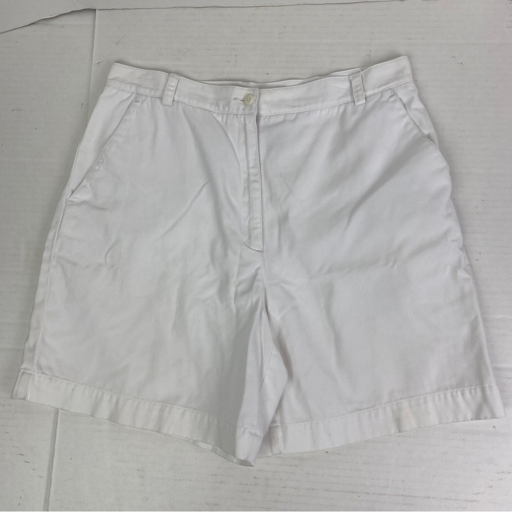 Liz Claiborne LizSport Women’s Size 12 Shorts White Cotton Casual Summer